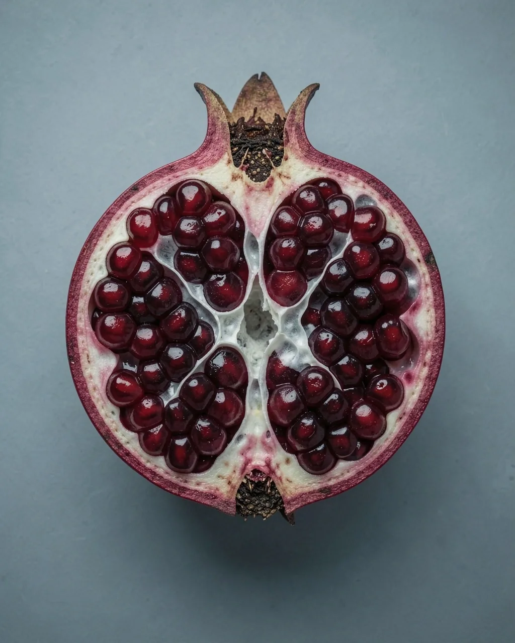 Detalle estructural de fruta orgánica